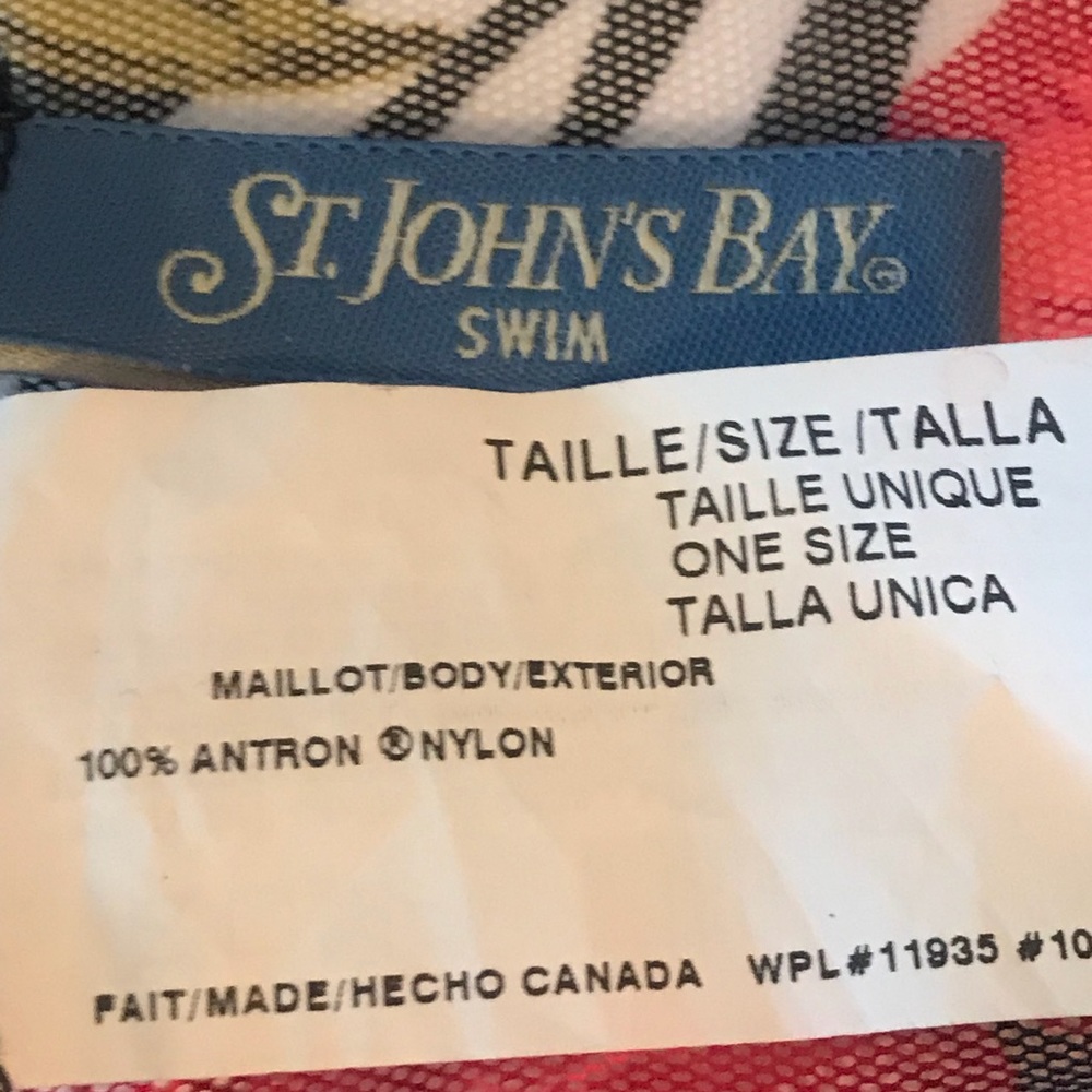 VTG St. John’s Bay Tropical Zebra Print Swim Cover Up Sarong Dress One Size - Picture 9 of 12